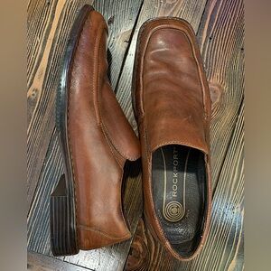 ROCKPORT • loafer men’s size 9 brown leather slip-on dress shoe grandpacore